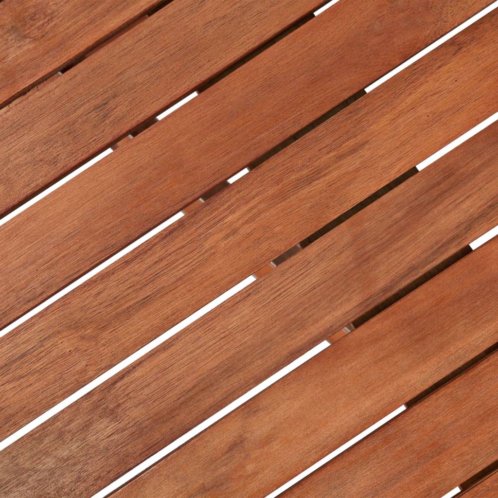 vidaXL Acacia Mesa Jardín Plegable Oval Madera Mesita Auxiliar Terraza Patio