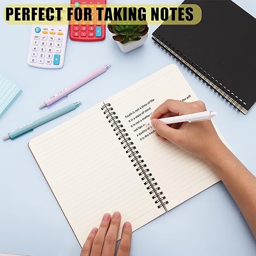 Miniatura 3 de Cuaderno de espiral, paquete de 6 cuadernos rayados A5, cuaderno de espiral de tapa dura, 80 hojas, 160 páginas para estudio y notas, 8.3 x 5.5