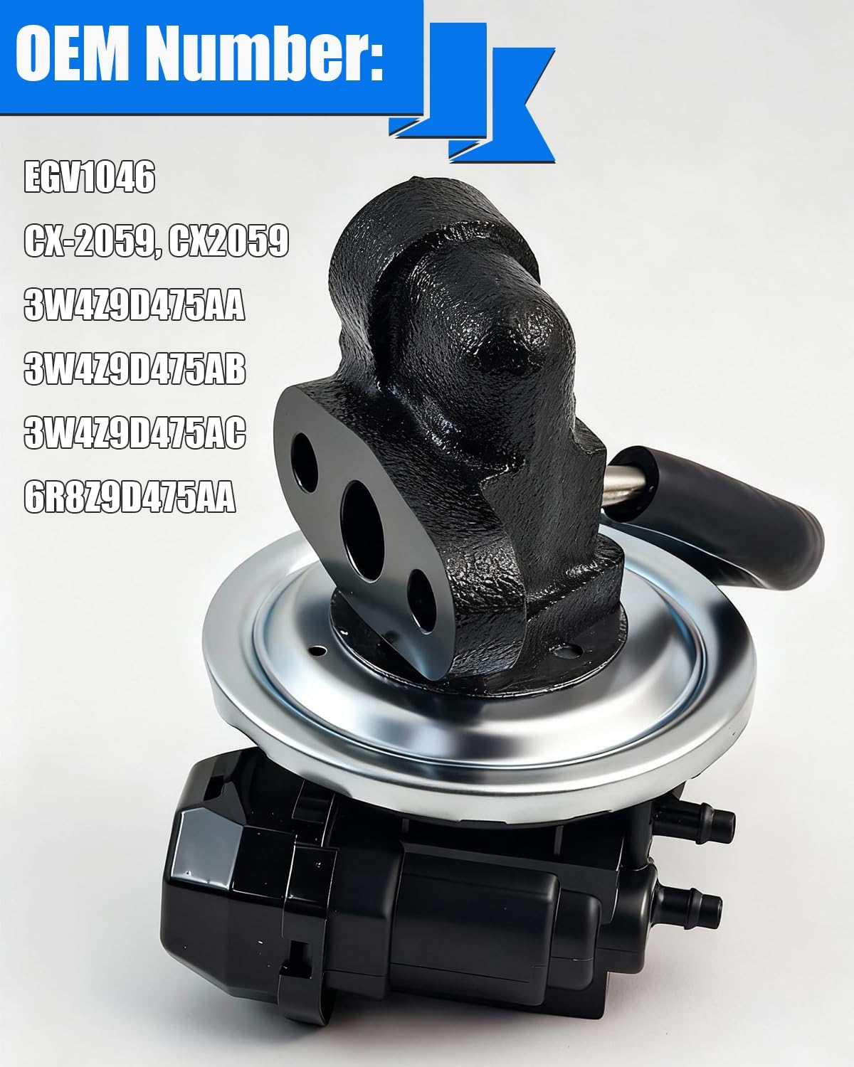 Condition photo showing New/Like New for egr valve egv1046 fits for ford thunderbird 03-05, lincoln ls 03-06, mercury marauder 03-04, egr valve exhaust gas recirculation valves replace oe cx-2059 cx2059 3w4z9d475aa 3w4z9d475ab 3w4z9d475ac