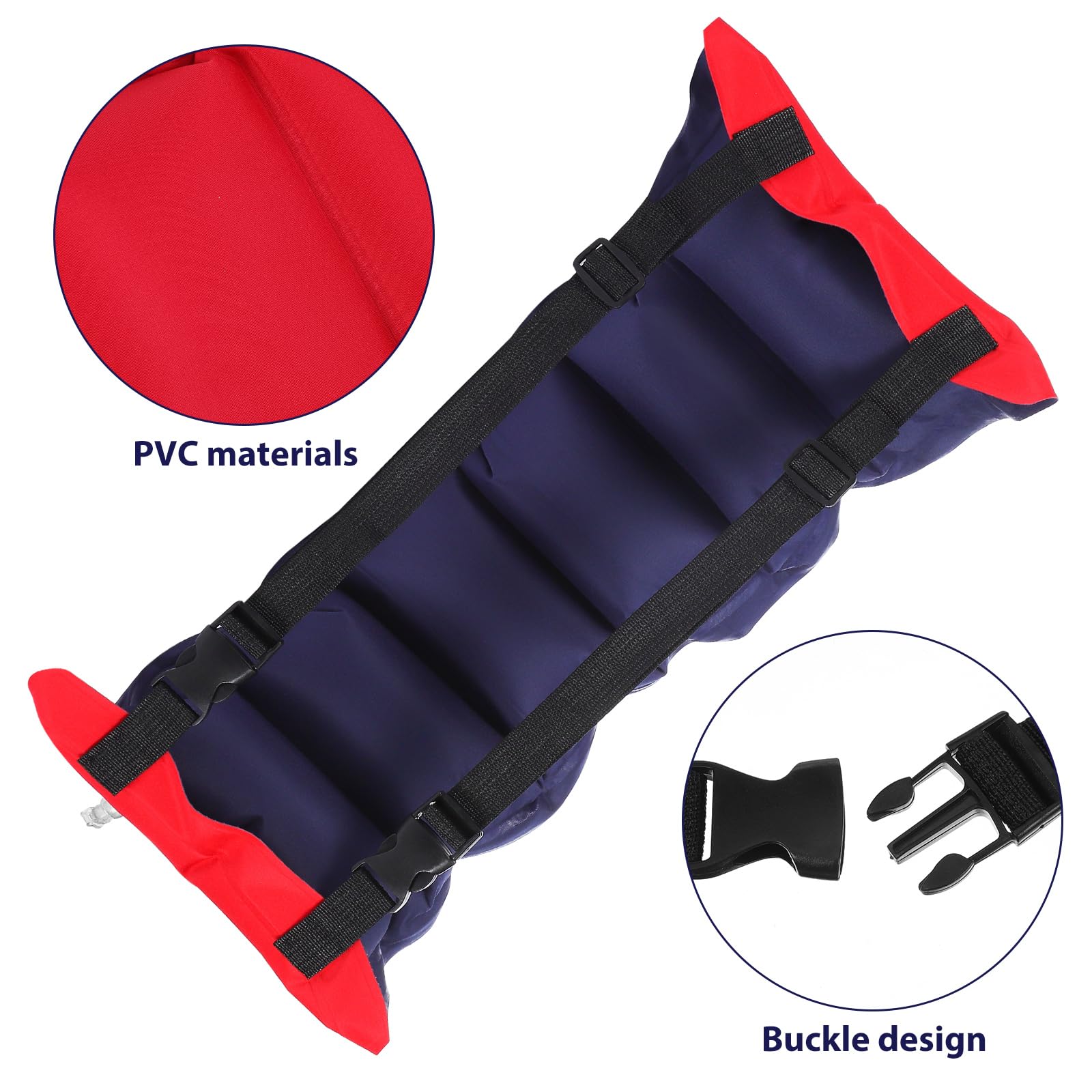 BESPORTBLE Aufblasbarer Schwimmgürtel mit Verstellbarer Schnalle, Segeltuch PVC schwimmender Taillengürtel für Erwachsene und Kinder, tragbare Schwimmhilfe für Training, Schnorcheln und Wassersport