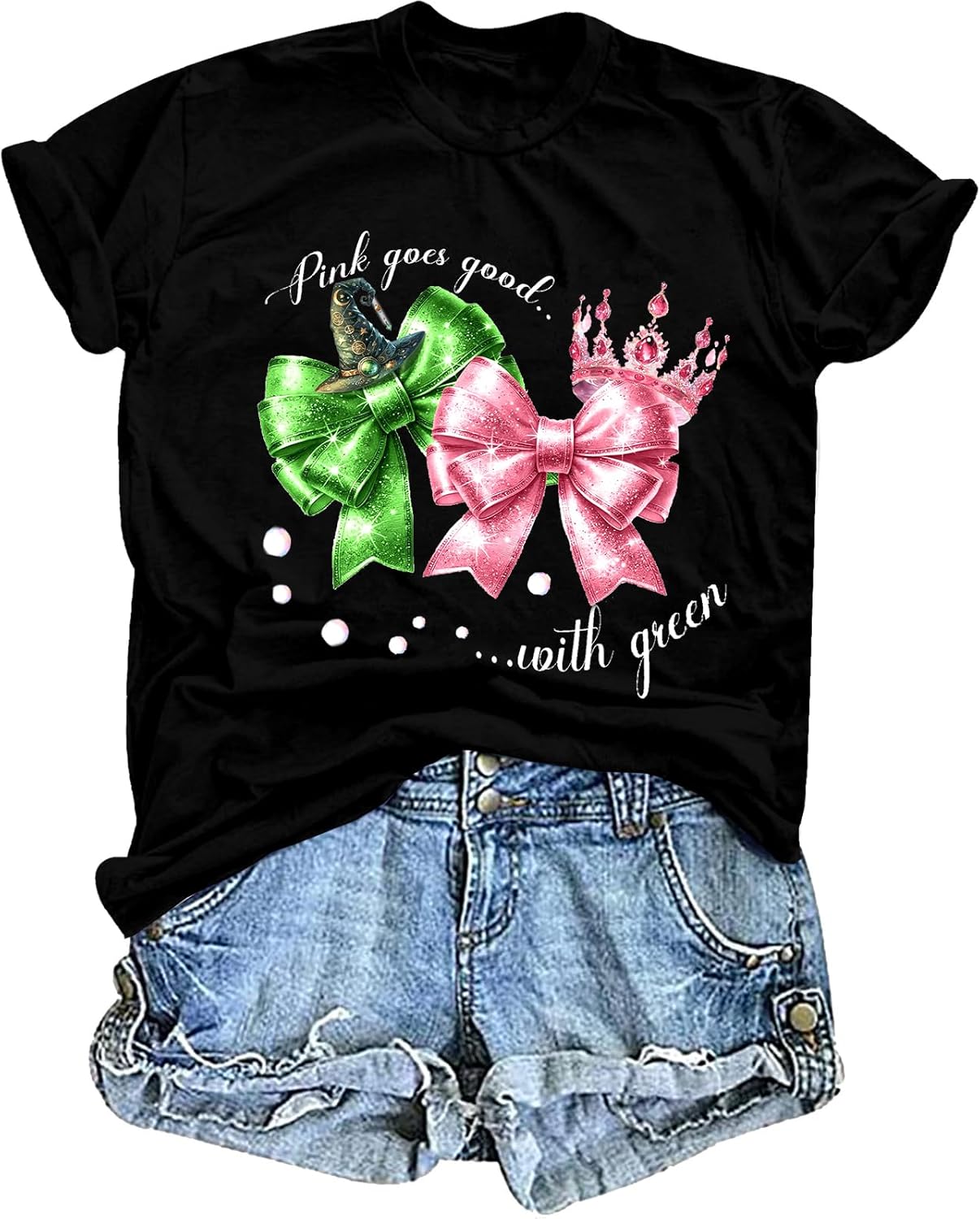 LOTUCY Musical Shirt Women Changed for Good Musical Movie Tee Witch and Princess Short Sleeve Tshirt