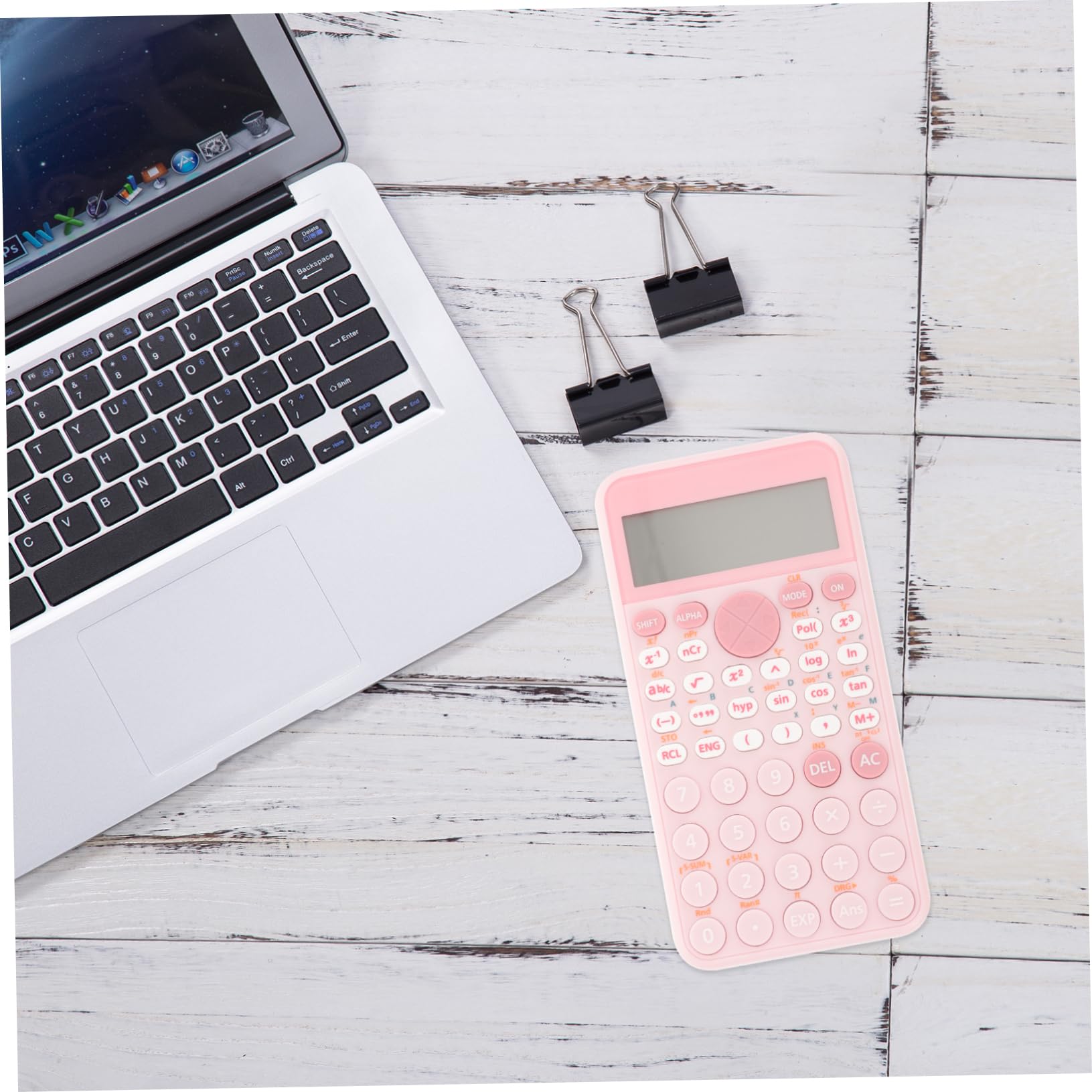 TOYANDONA Calculatrice Scientifique Calculatrice Graphique Affichage de Bureau Électronique Portable pour École Bureau Maison Rose