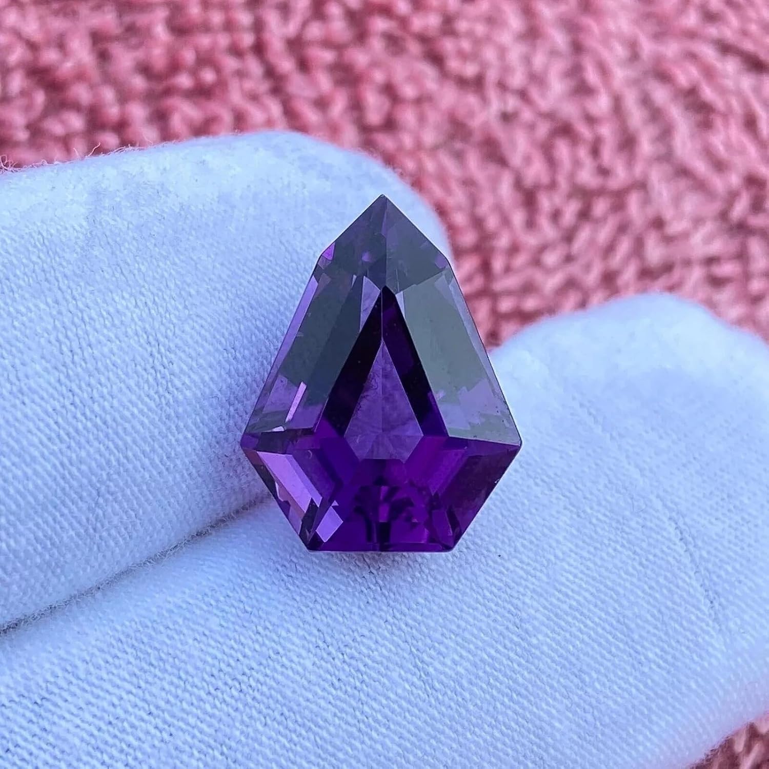9.45+ CT Natural African Purple Amethyst Loose Gemstone Faceted Cut Fancy Shape Loose Gems for Elegant Jewelry Making & DIY Craft