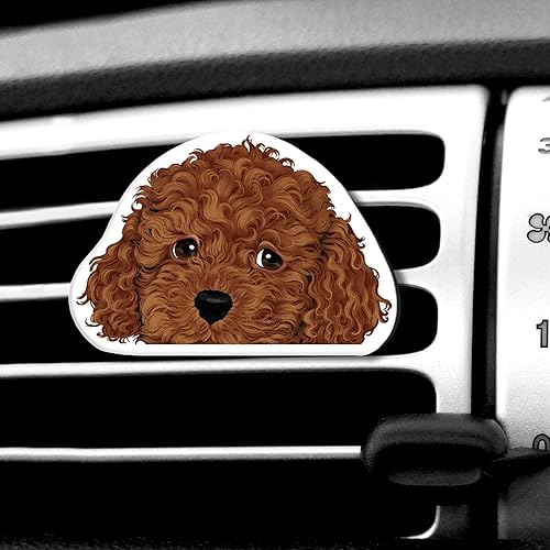 Miniatura 7 de WIRESTER Ambientador fresco perfumado para automóvil, accesorios decorativos, decoración interior para automóviles, lindo perro pastor alemán blanco