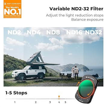 K&F CONCEPT Variable ND2-ND32 & ND32-ND512 Filter Kit