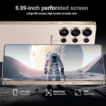 MMY I25 Ultra 5G Unlocked Smartphone,16GB+512GB Fully Cell Phone for Android 14, 6.99 Unlocked Cell Phone, 7000mAh, 68MP+108MP Dual Camera/Dual SIM/Fingerprint Lock/Face (Desert Titanium)