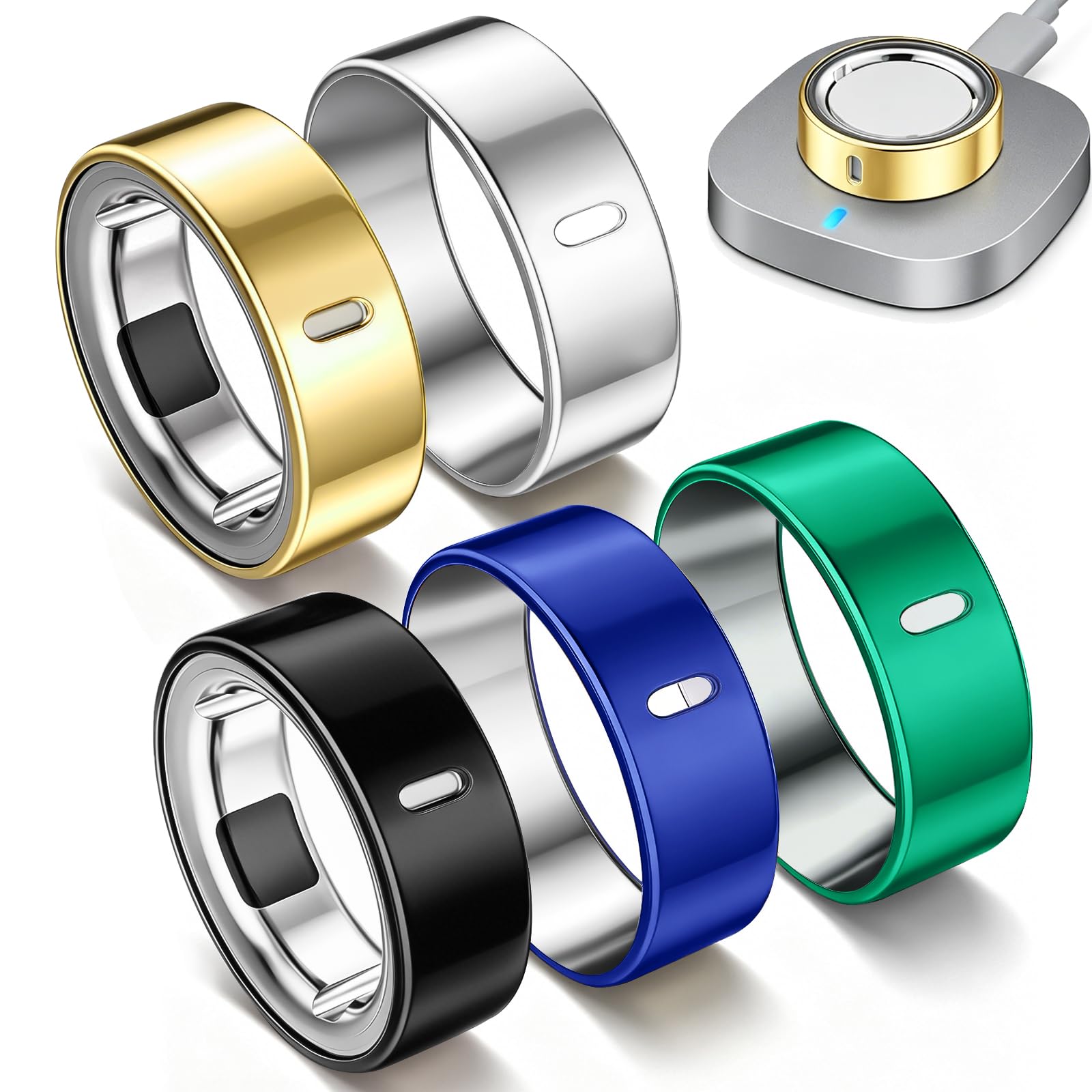 5 Pack TPU Cover Compatible for Oura Ring Gen 4/Gen 3 Protector-Size 7