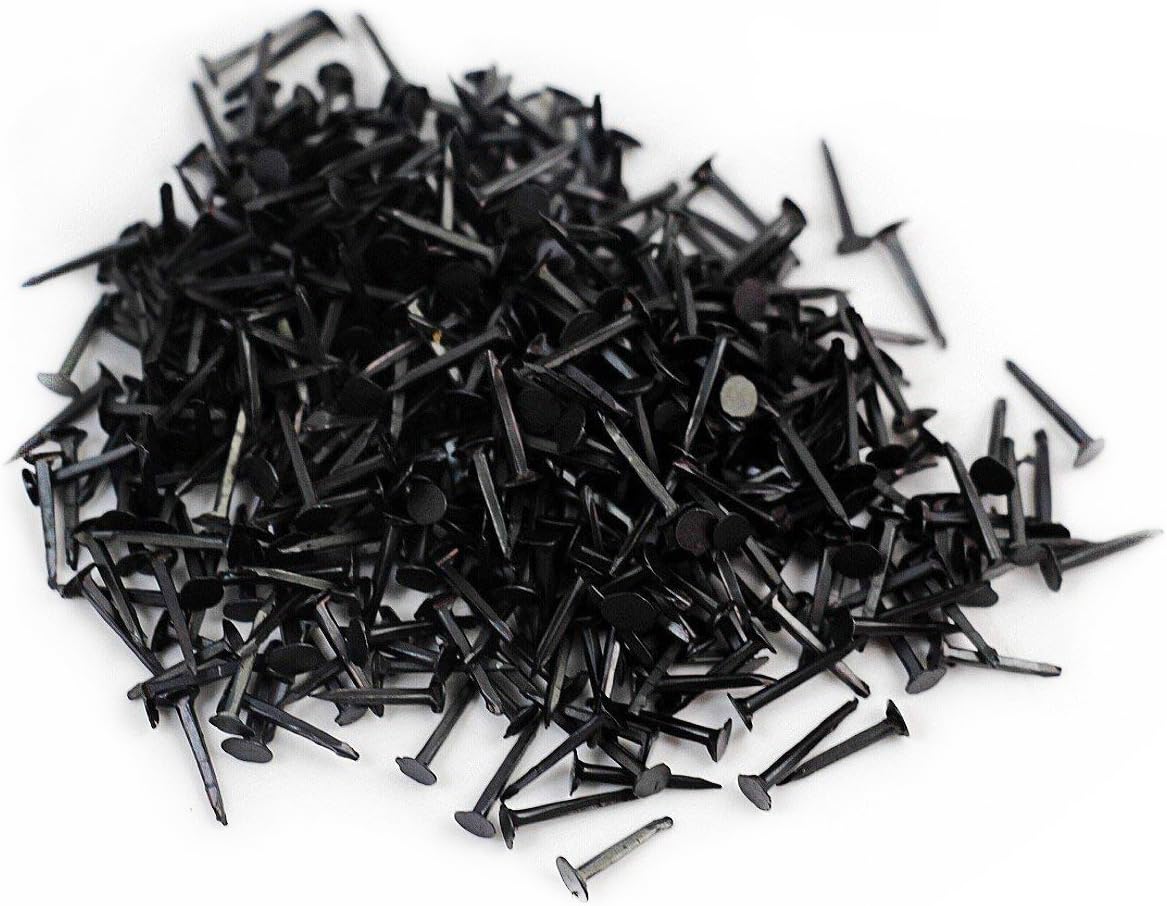 Timiy 1 Pack Nails Tacks for Shoes Boots Leather Heels Soles Repairs Replacement in Black (13mm