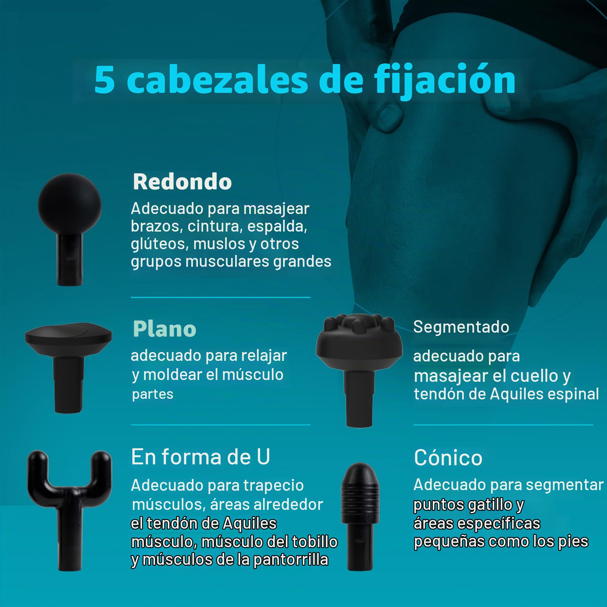 HoMedics Pistola de Masaje profesional Physio inalámbrica, Masajeador Muscular de Percusión del Tejido Profundo, 5 Cabezales de masaje y 3 intensidades para Relajación y Recuperación, color Blanco