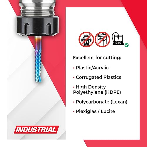 Miniatura 61 de Amana Tool Spektra 51446-K, 51446-K, 1/8 D x 3/4 CH x 1/4 SHK x 2-1/2 pulgadas de largo, acabado de espejo