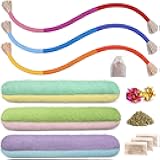 Refillable Catnip Toys Pillow,Cat Chew Ropes,Safe Teeth Cleaning Toy for Indoor Kittens Kitty, Interactive Cat Nip Kicker Toys for All Breeds