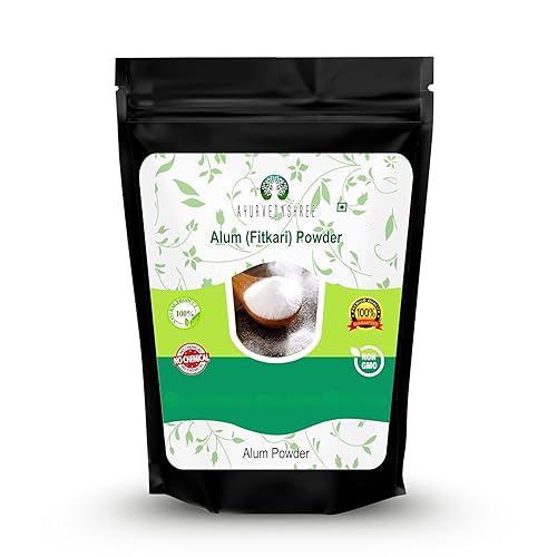 AYURVEDASHREE Polvo de alumbre de 7.05 oz | Grado alimenticio | Alumbre en polvo granulado | Conservante de alimentos conservantes conservantes