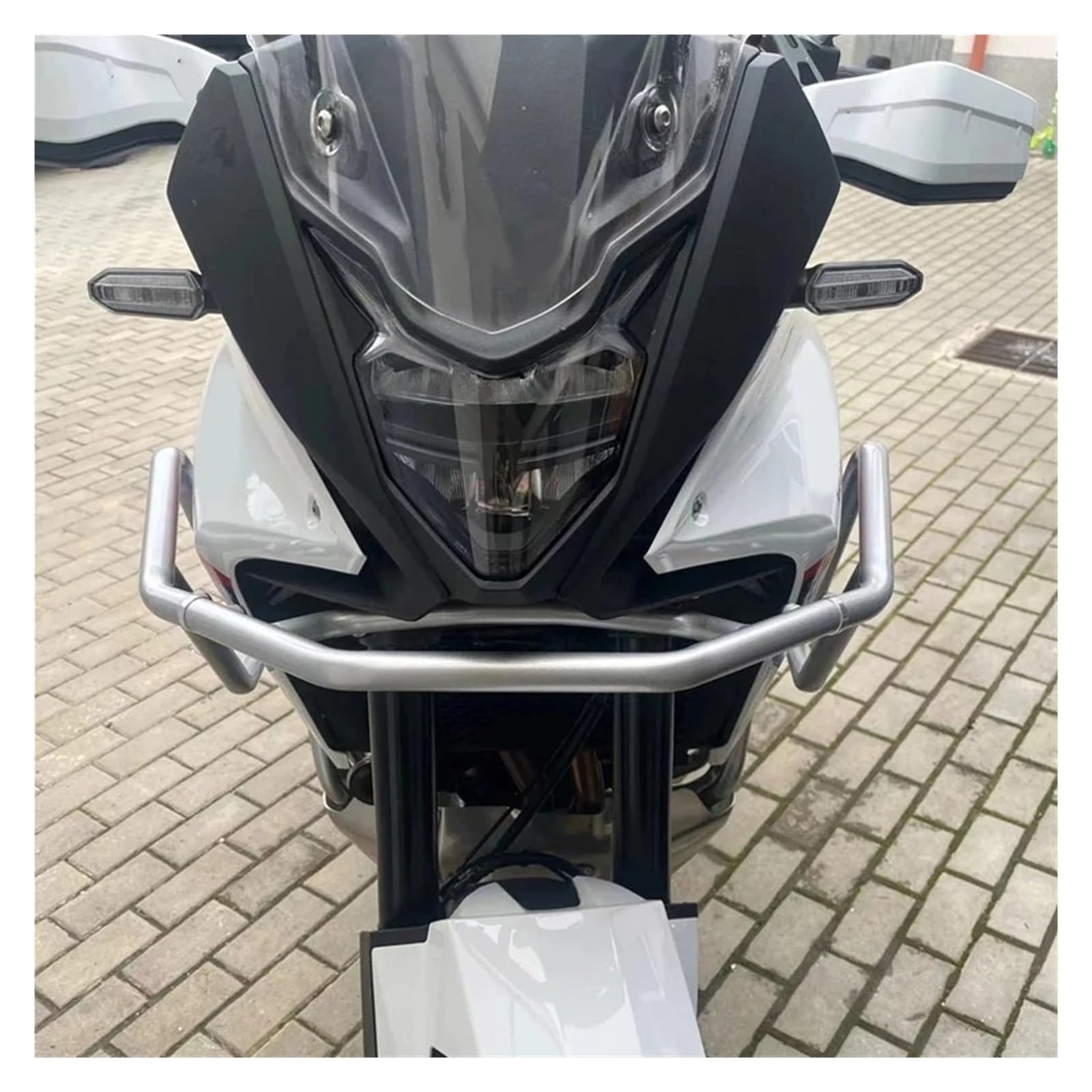Pasuje Do Honda XL 750 TRANSALP750 2023-2024 Paski Awaryjne Motocykla Osłona Zbiornika Silnika Bar Zderzak Kaskaderska Klatka Protector Motocykl Pasek Awaryjny(Black-Upper Only)