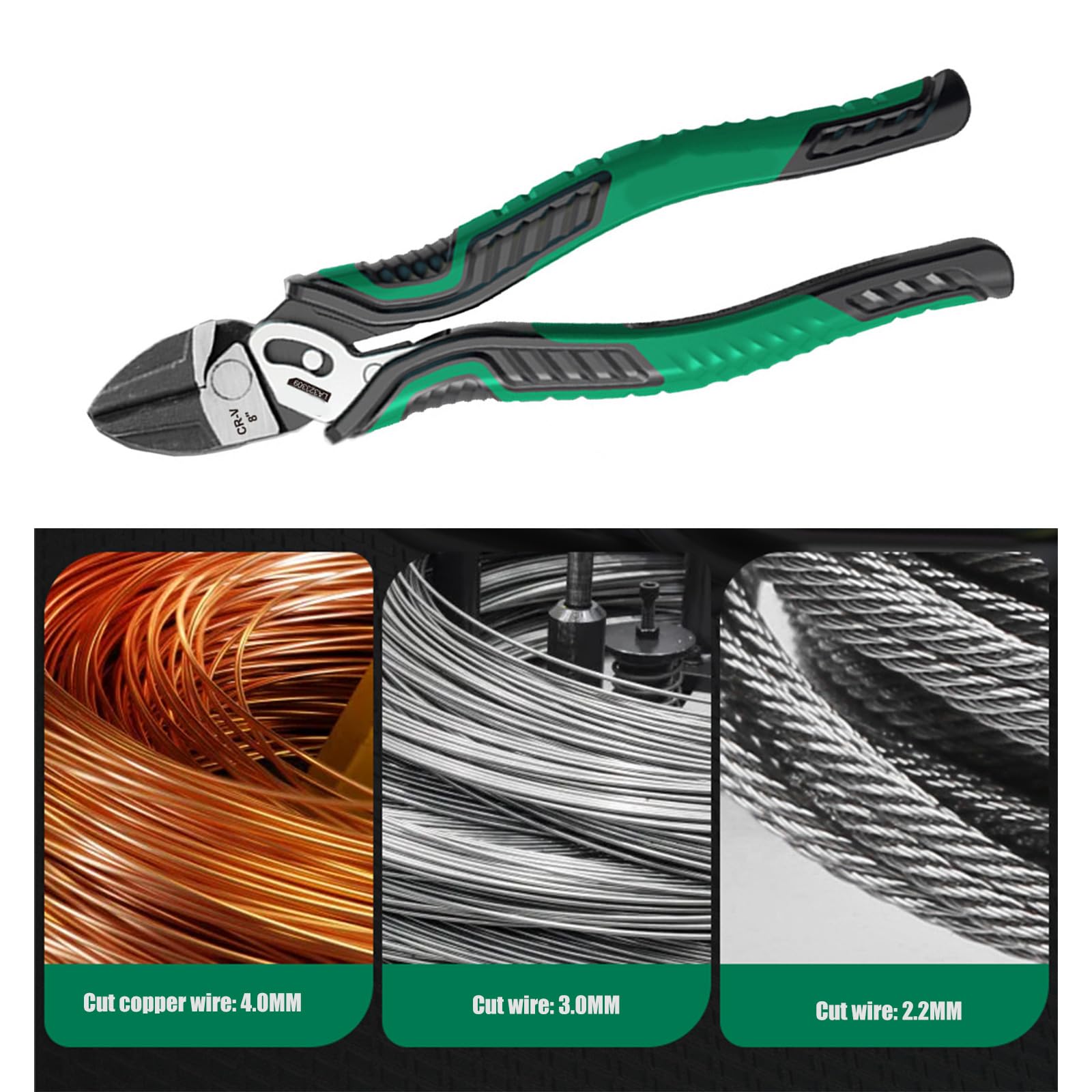 RGYBAO Eccentric Wire Cutter Pliers 8.5Inch High Strength Steel Cable Cutter for Electricians Clamping Tool and Home Repair