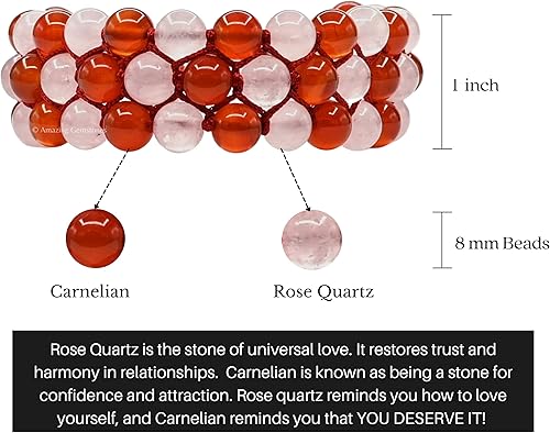 Miniatura 252 de Natural Healing Crystal Bracelet for Women - Mens Bracelet Energy Balancing Gemstones Set - Adjustable Stone Bead Bracelet for Men and Women - Anger