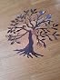Arbre De Vie Métal Mural 36 Cm – Décoration Murale Géométrique Minimaliste, Symbole Famille & Harmonie – Style Scandinave Or
