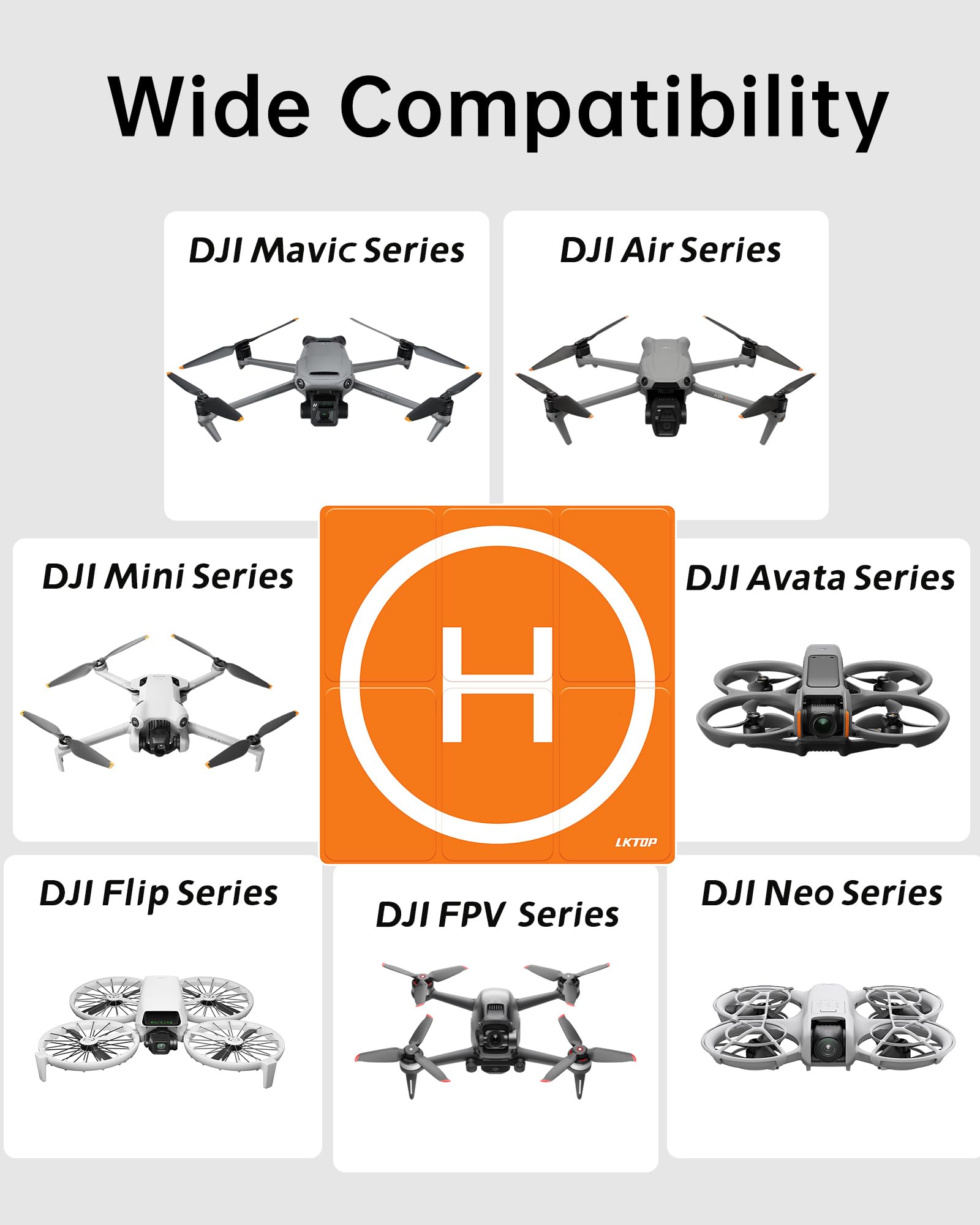 LKTOP Drone Landing Pad Weighted Foldable for DJI/Specta Drone - Image 3