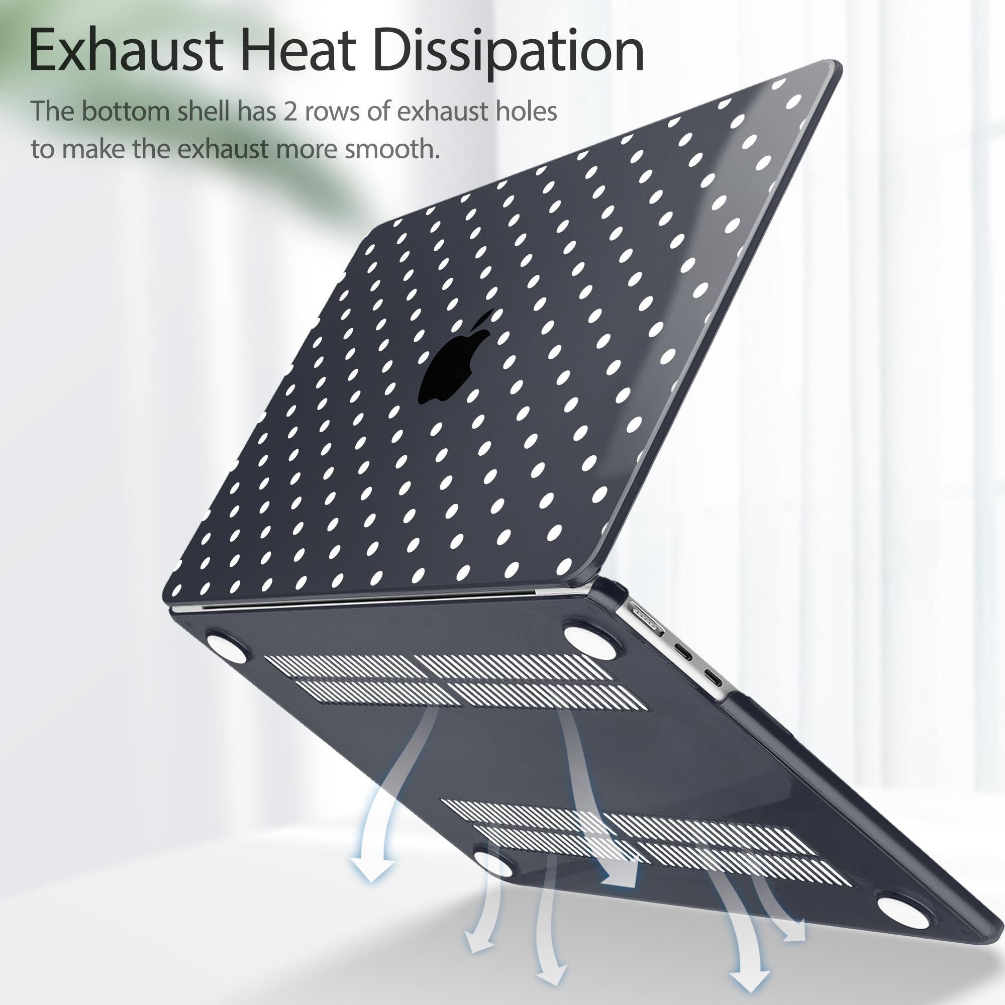 Tuiklol Custodia rigida in plastica per MacBook Air da 13,6 pollici 2026 2025 2024 2022 Release M4 M3 M2 chip modello A3449 A3240 A3113 A2681, cover rigida in plastica per MacBook Air 13,6 pollici con