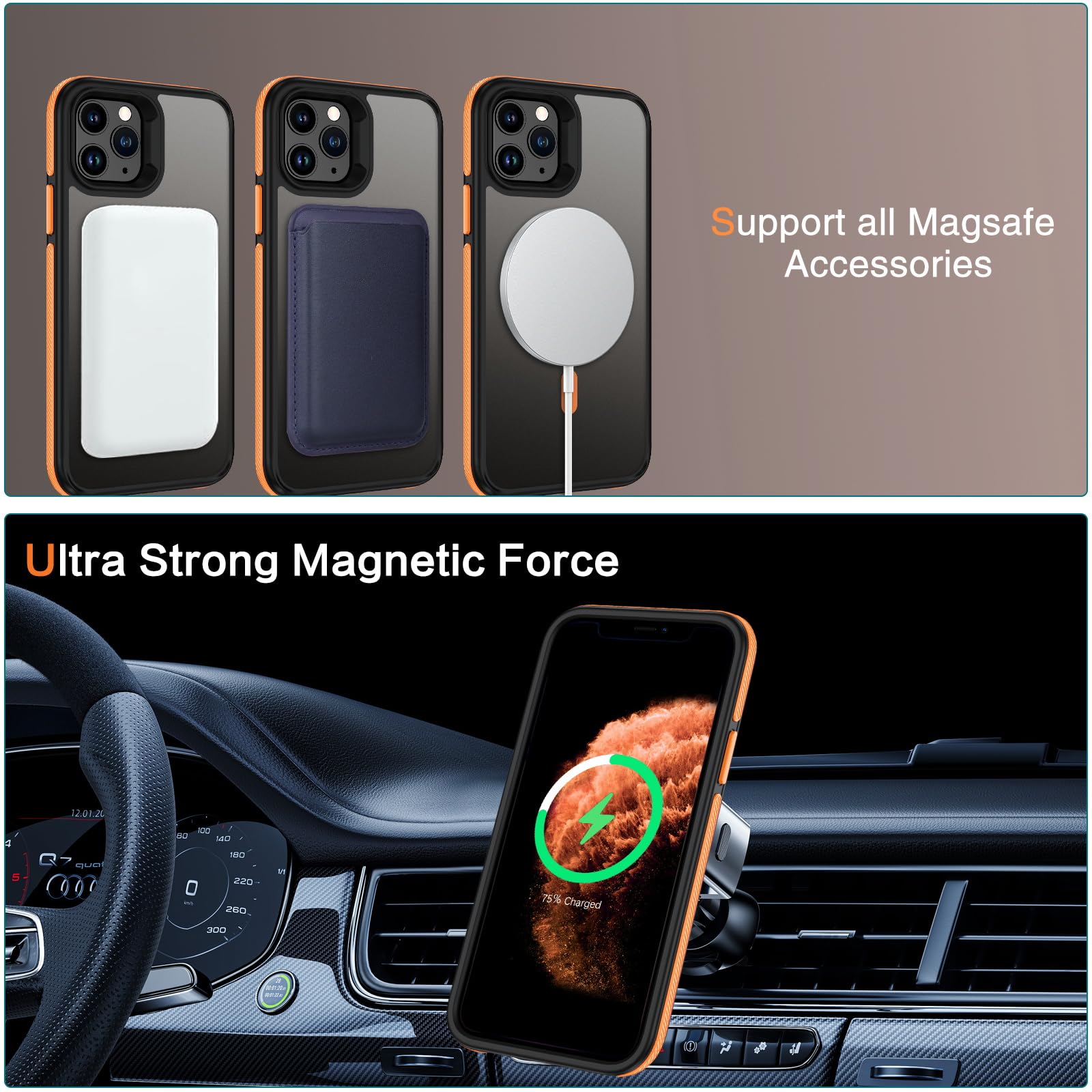 Custodia VENINGO Per IPhone 11 Pro Max Con MagSafe - Protezione Grado Militare, Anti-Giallo, Design Traslucido Opaco, Rosa - 2