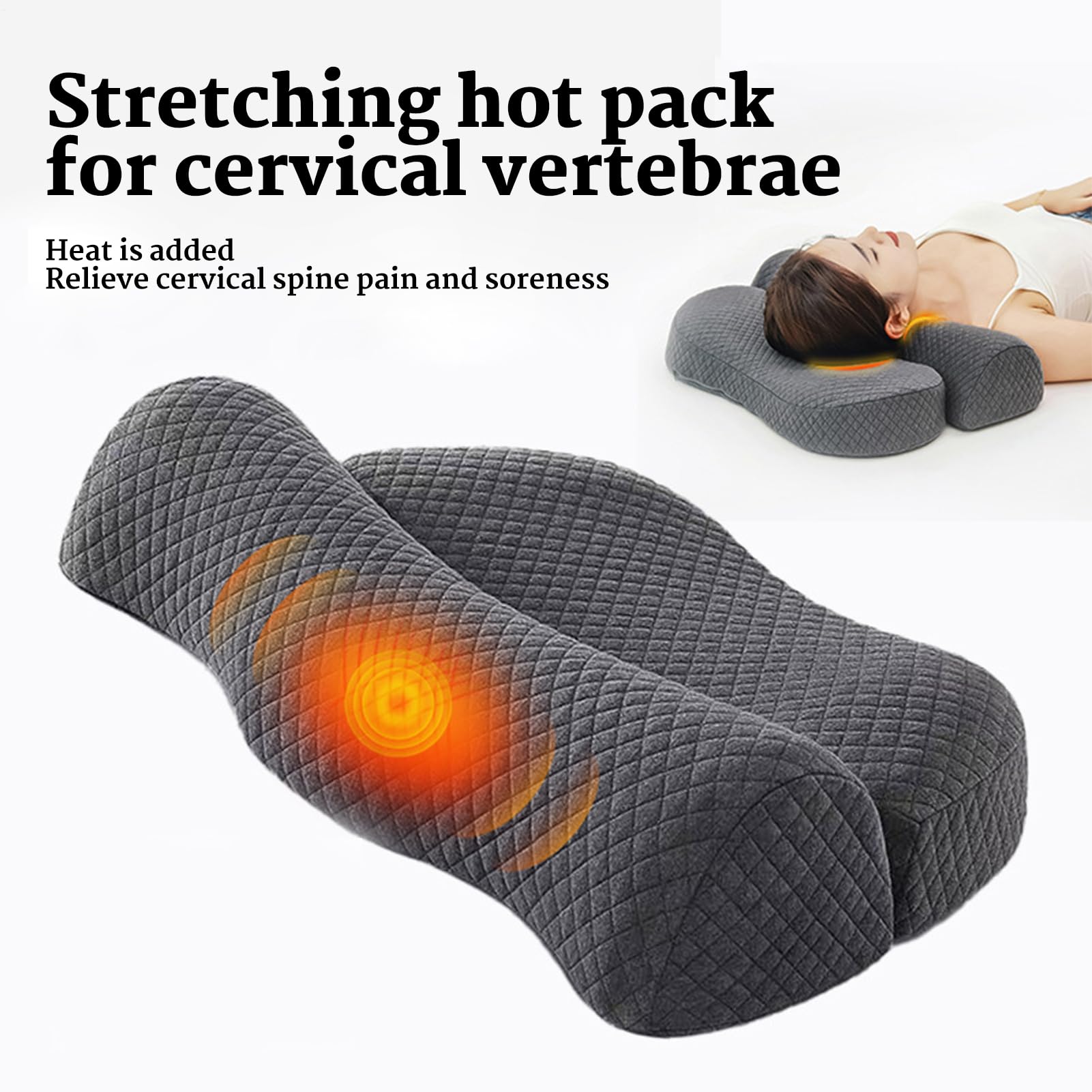 Almohada de Contorno Suave Cojín Antitracción Reposacabezas | Soporte Para La Cabeza De Almohada Cervical para Hombres y Mujeres Mayores Viaje Oficina Hogar Coche Cama Sofá Lectura