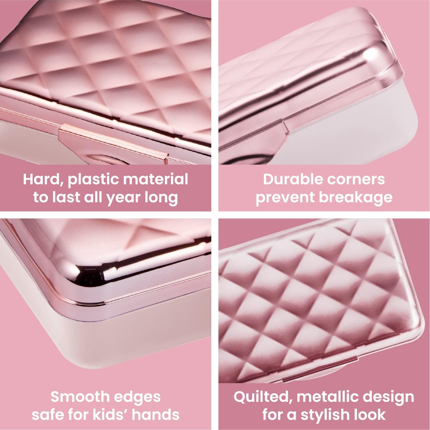 Metallic pencil Case Box, Hard Plastic, Stylish