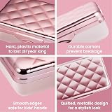 It's Academic Metallic Pencil Case Box, Hard Plastic, Stylish Quilted-Pattern Lid, Rose Gold – view 5