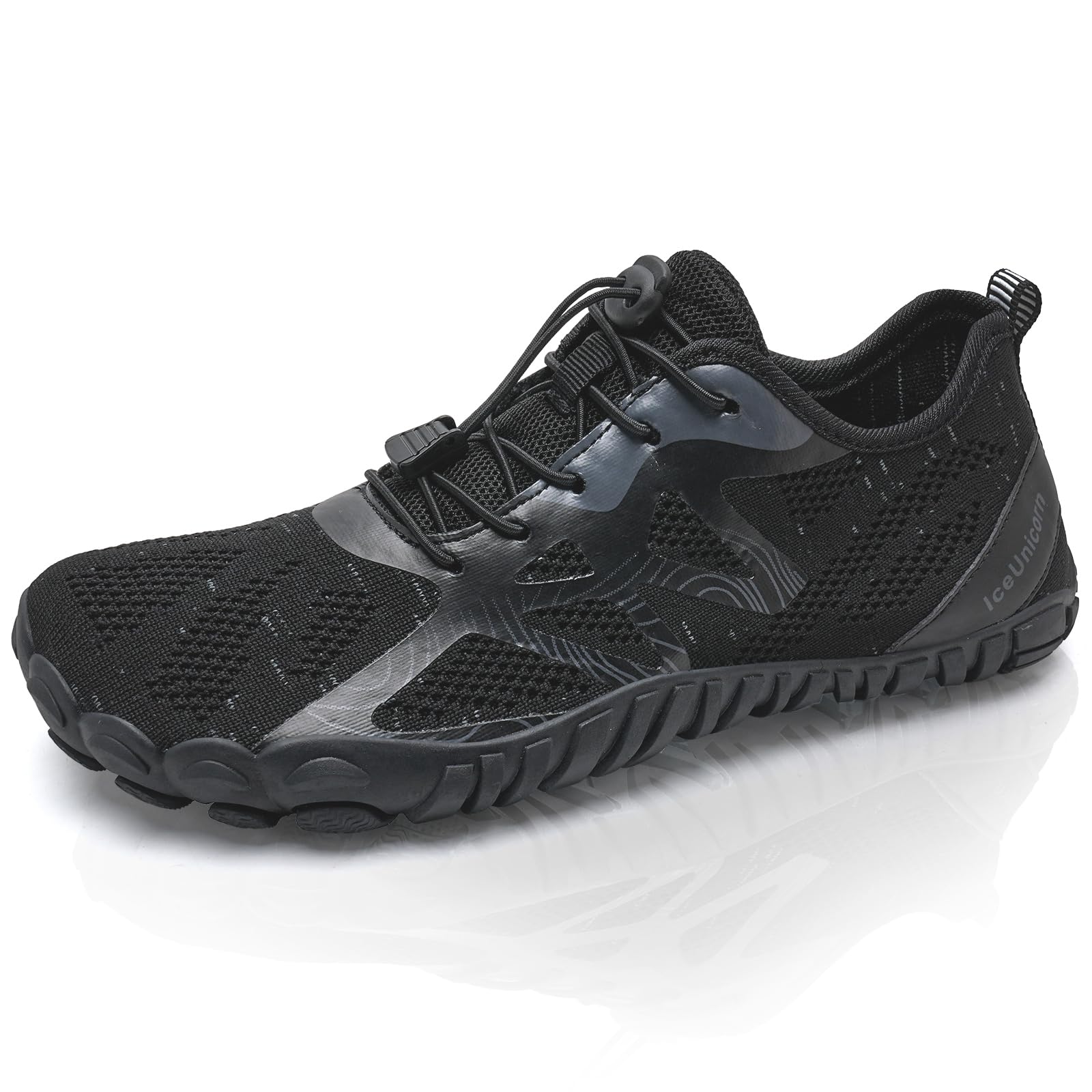 IceUnicorn Herren Damen Barfußschuhe Traillaufschuhe Fitnessschuhe Knit Minimalistische Breiter Zehenbox