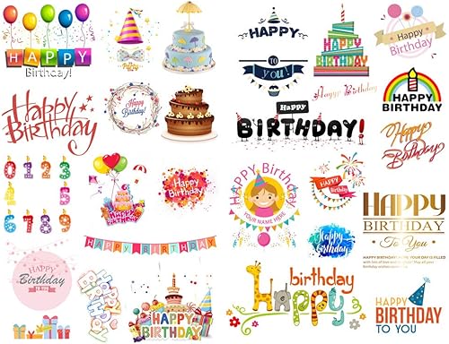 Seasonstorm Kawaii Feliz Cumpleaños Diario Estético Diario de Viaje Pegatinas Papel Scrapbooking Papelería Escuela Oficina Suministros de Arte