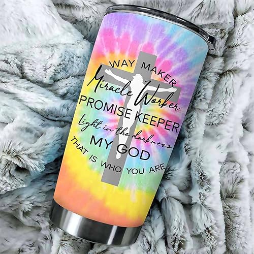 Miniatura 3 de Waymaker Miracle Worker Promise Keeper My God Bible - Vaso cristiano para mujeres, mamá, esposa, regalos de Navidad, regalos de cumpleaños para