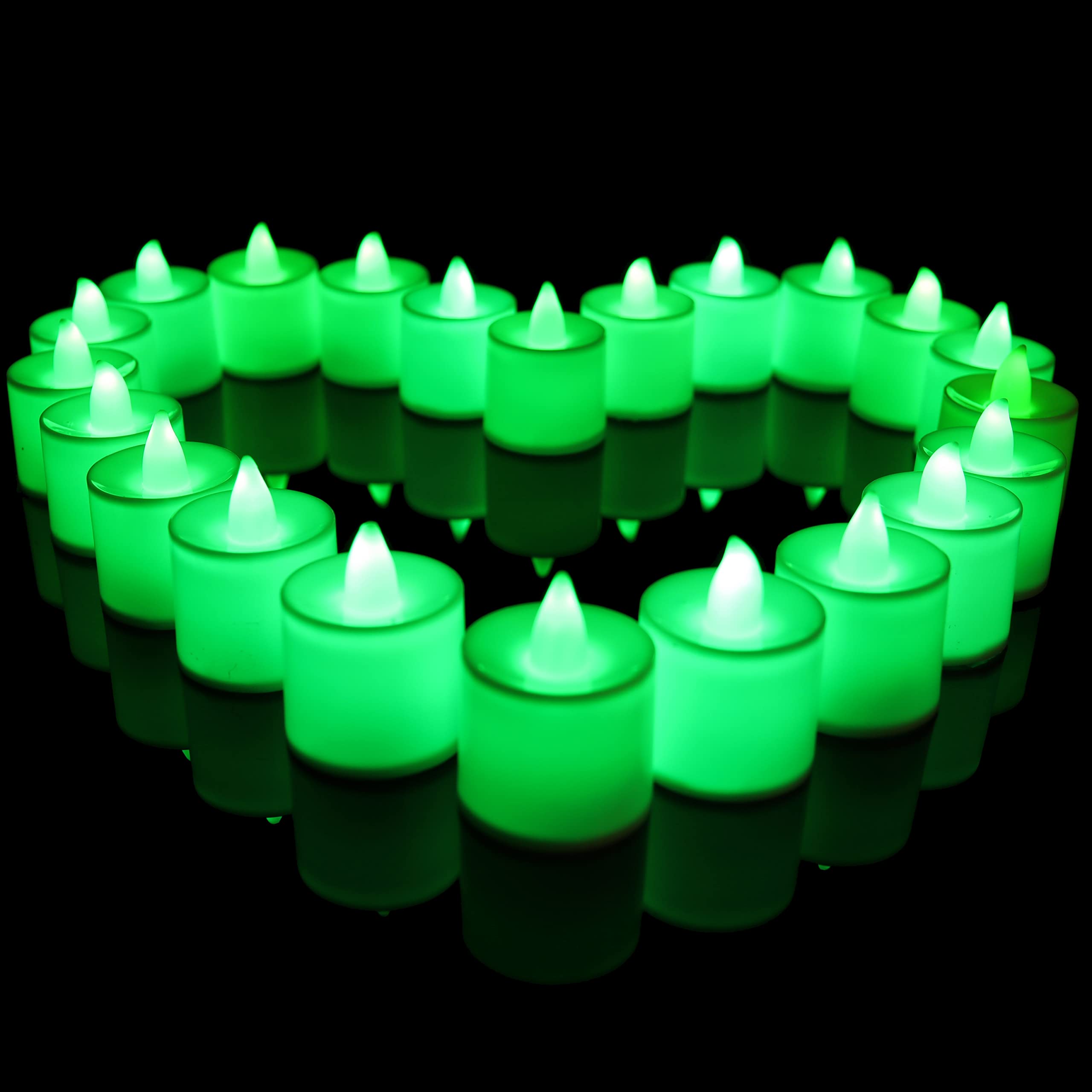 24 Velas LED Con Efecto Parpadeante - 7 Colores Cambiantes (Funcionan Con Pilas)