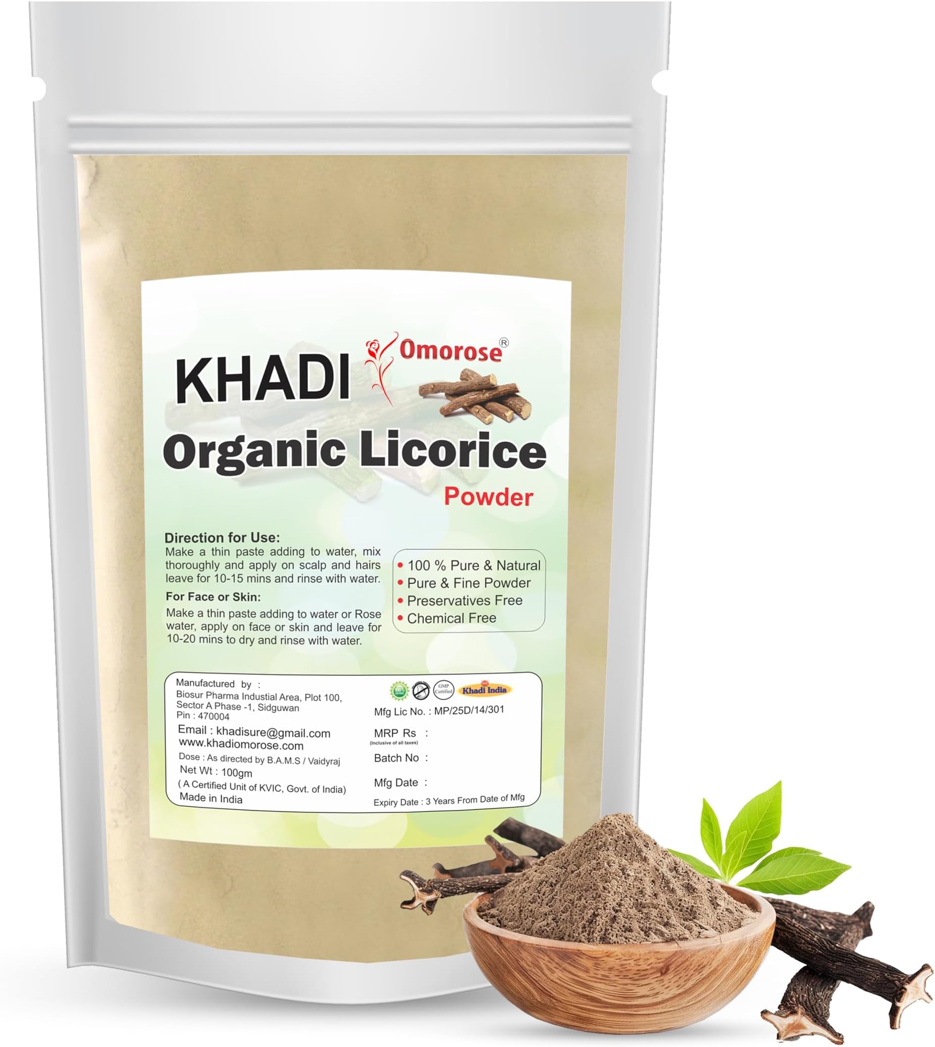 Licorice Mulethi Powder - 100g