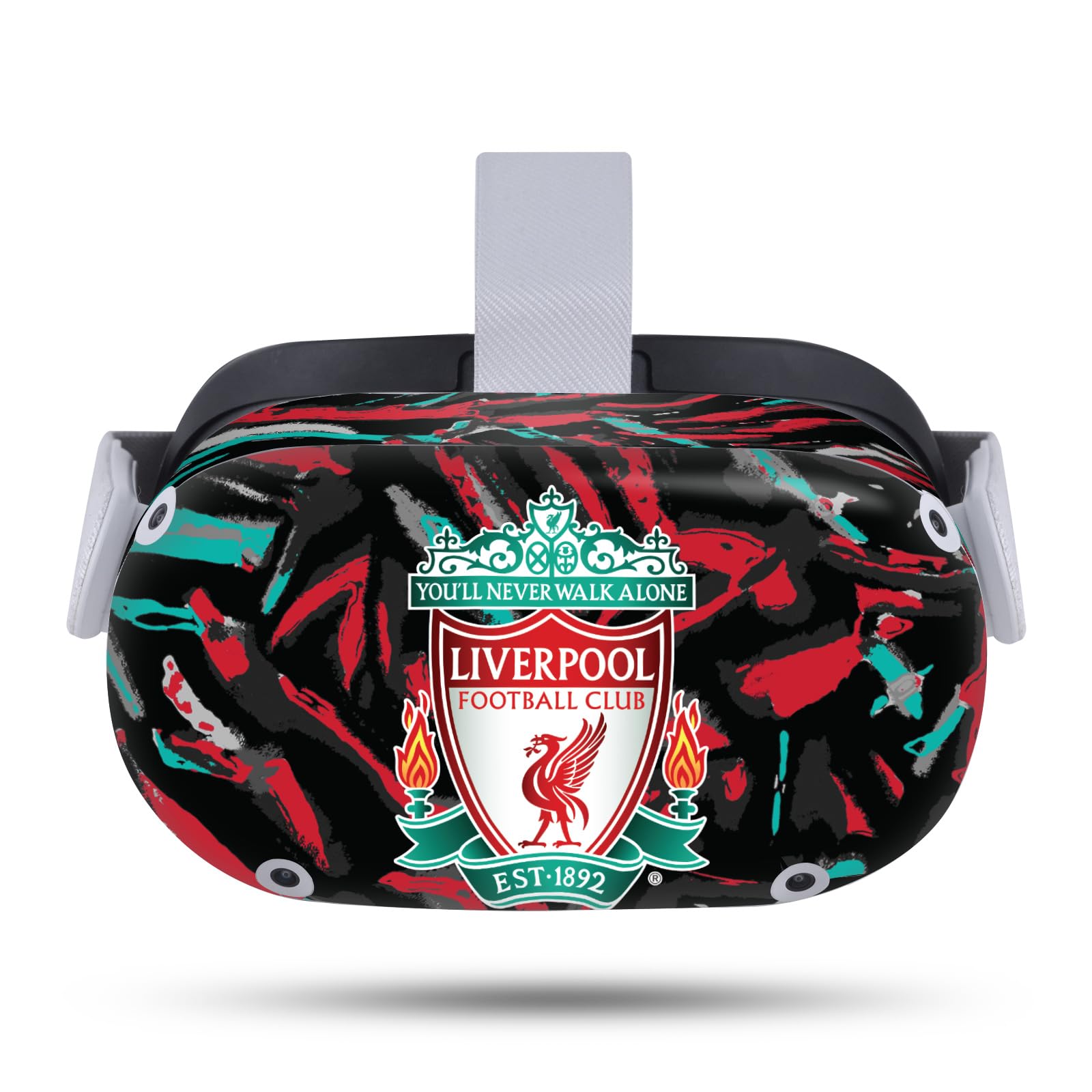 Head Case Designs Officially Licensed Liverpool Football Club Abstract Brush Art Vinyl Sticker Skin Decal Cover Compatible with Meta Quest 2