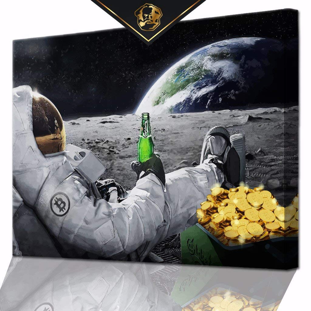 DotComCanvas® XXL Bitcoin Wall Picture for Traders of Cryptocurrency BTC  Coin | Canvas Directly Ready to Hang Bitcoin Astronaut Lifestyle (40 x 30  cm) : Amazon.de: Home & Kitchen