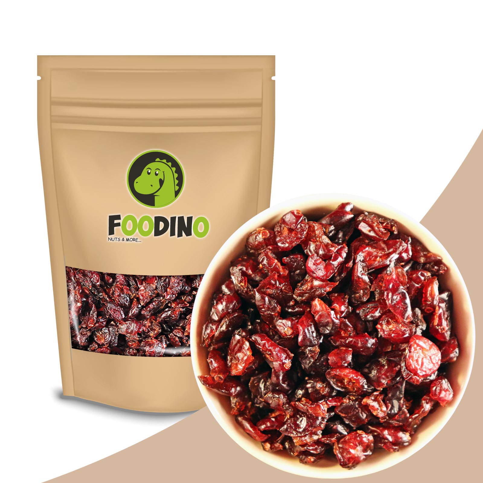 FOODINO 2,5kg Cranberries getrocknet mit Apfelsaft gesüßt ungeschwefelt