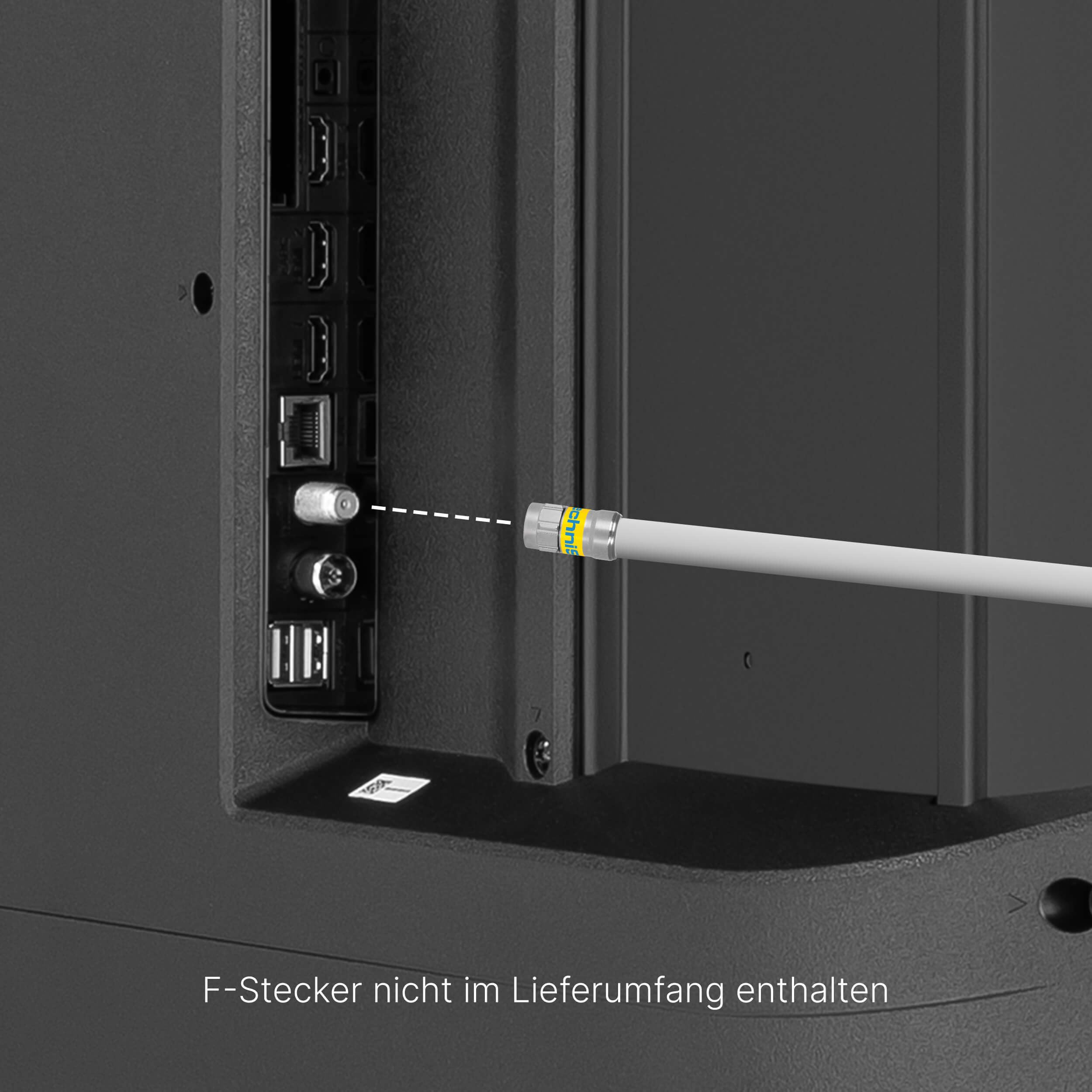 TechniSat 100 m Basic SAT Koaxialkabel – 110dB, 4-fach geschirmt