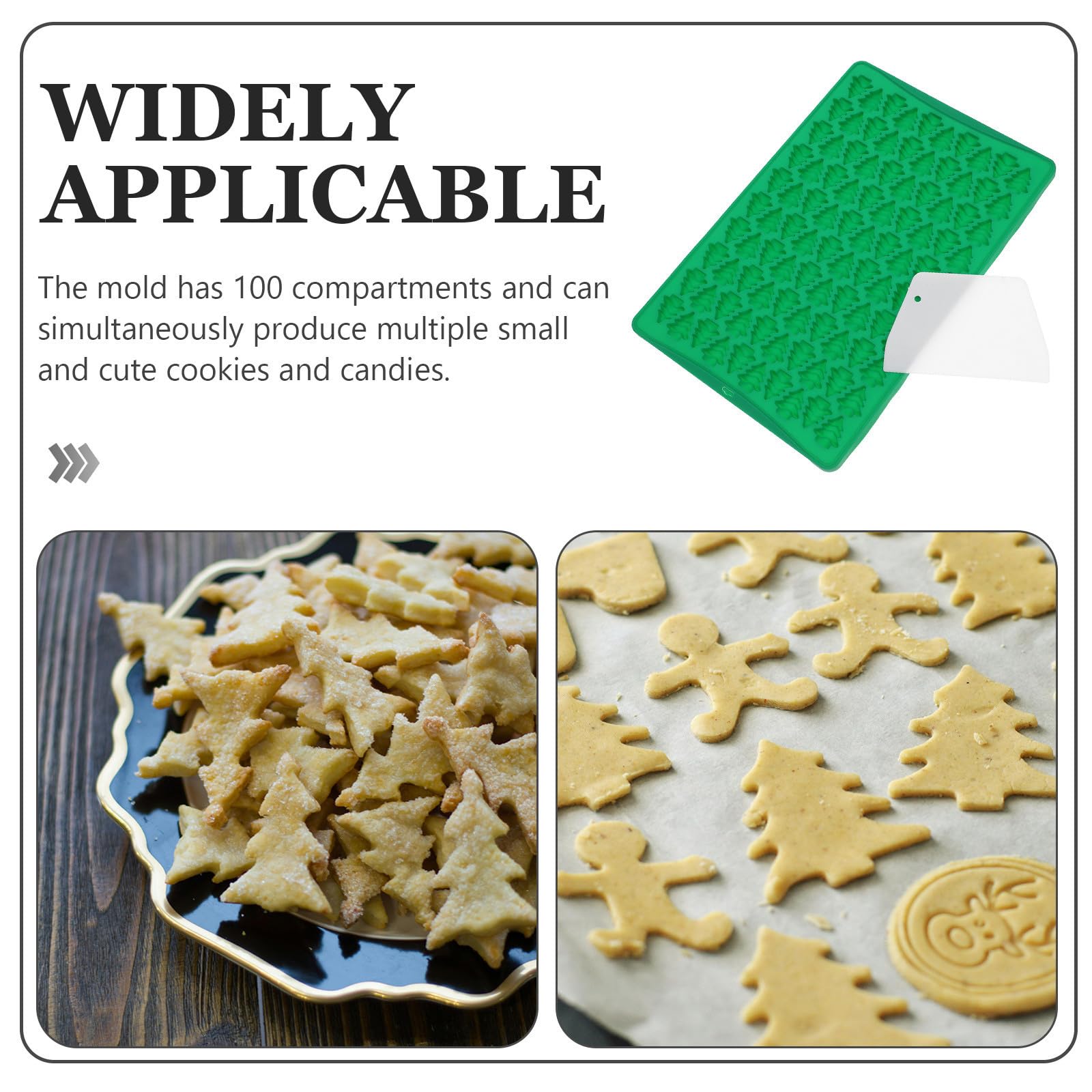 TOYANDONA 5 Ensembles Moule à Biscuits de Noël en Silicone 100 Cases avec