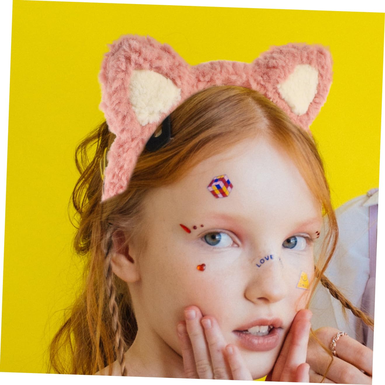 minkissy 9pezzi Fasce Per Trucco Con Orecchie Di Gatto Headband Per Skincare e Lavaggio Viso Per Donne Morbido e Divertente Per Spa e Bellezza