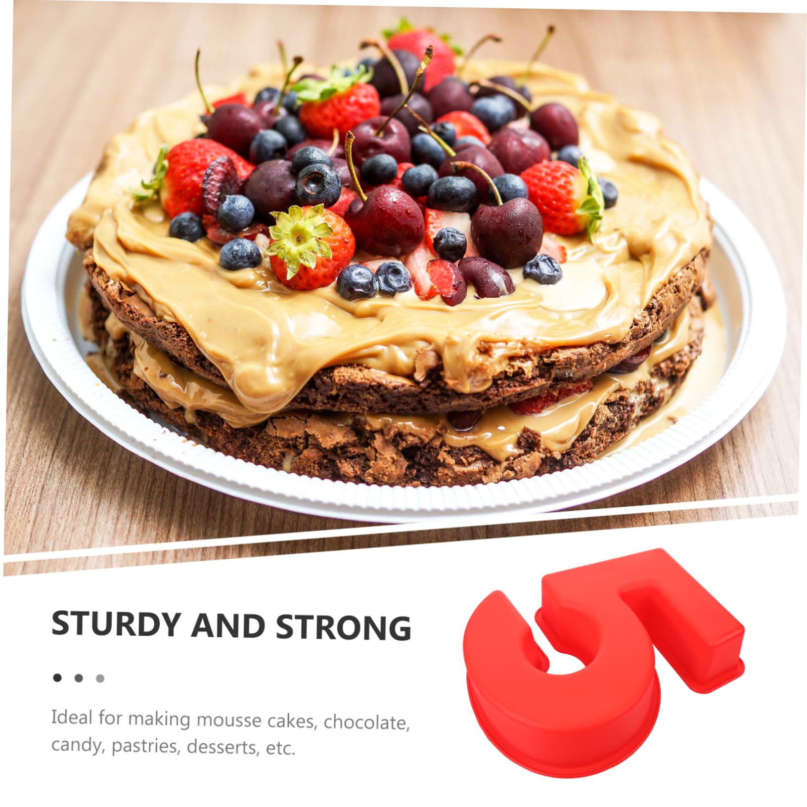 Ciieeo Lot De 5 Moules À Gâteaux En Silicone Faciles À Démouler Et À Nettoyer Pour Anniversaire De Fille