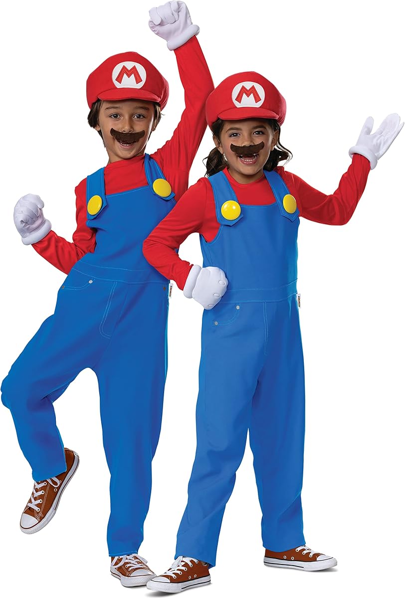 Disfraz de Nintendo Super Mario Bros, disfraz y accesorios oficiales de Super Mario Bros. para niños
