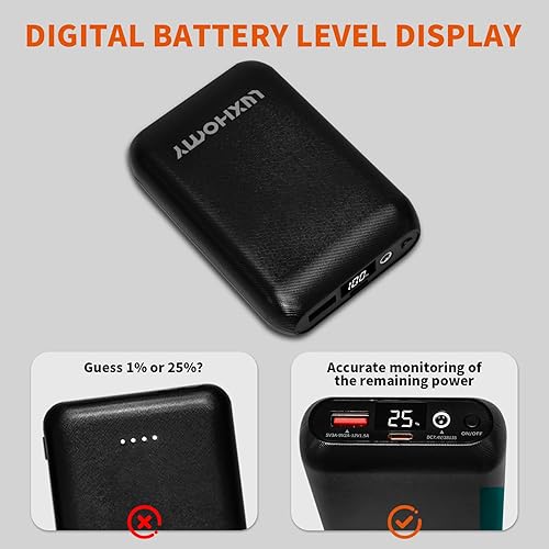 Miniatura 5 de Paquete de batería de chaleco calentado, 16000 mAh 7.4 V Compacto Repaclement para chaqueta calentada, sudadera con capucha calentada, pantalones