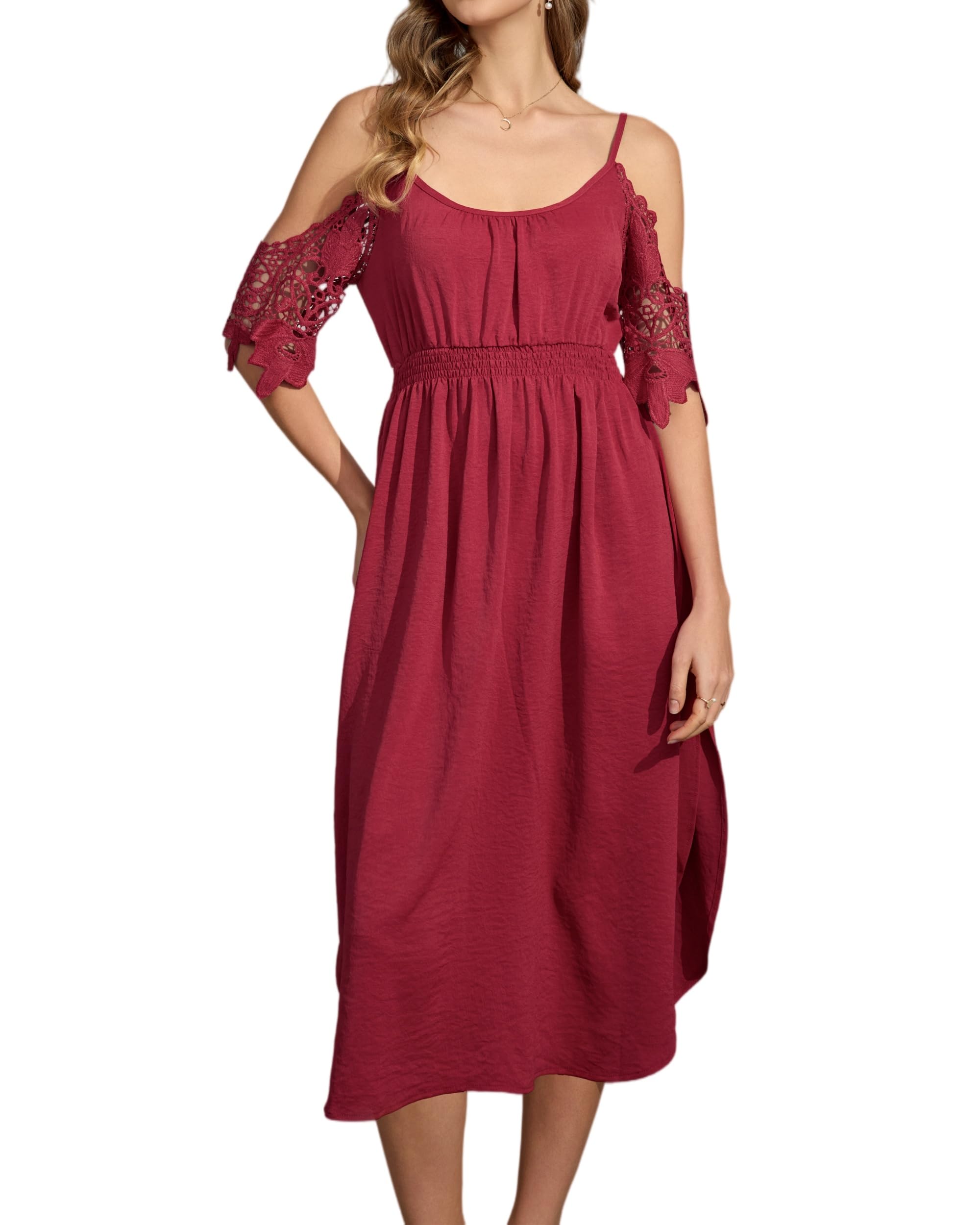 40% Off Women's Summer Spaghetti Strap Midi Dress