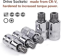 Vista 2 de Qnkaa Spline Juego de puntas de zócalo 10pcs Cuadrado Triple Plata M4 - M18