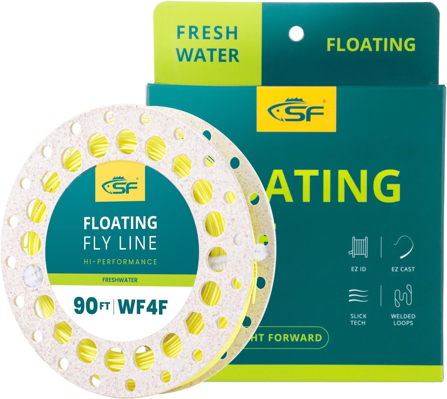 SF Fly Fishing Line Weight Forward Floating Fly Line for Fly Fishing 3wt 4wt 5wt 6wt 7wt 8wt 100ft Double Welded Loops