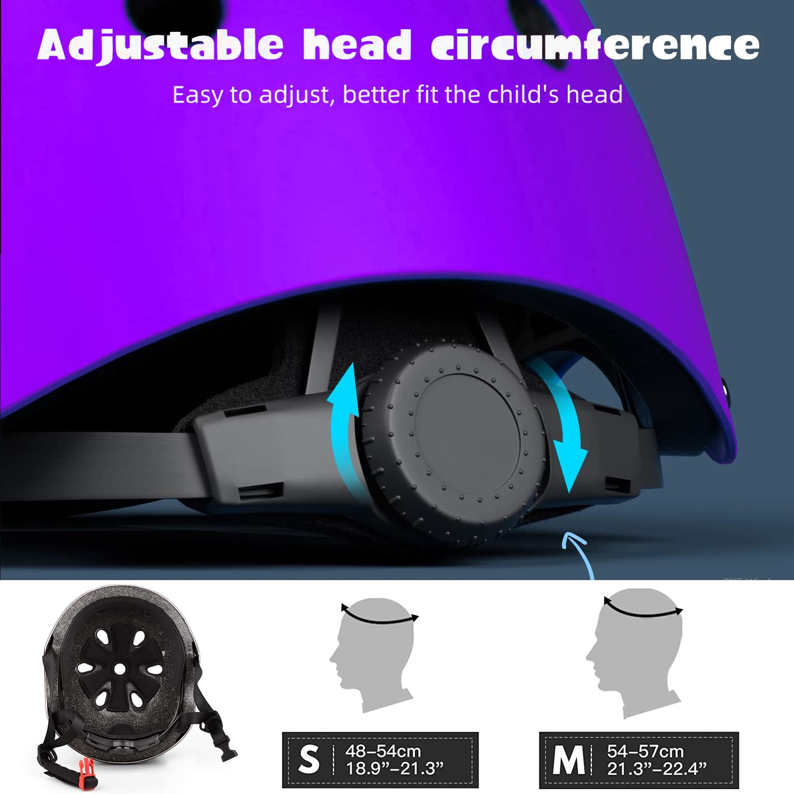 Juego de casco para niños con rodilleras, coderas, muñequeras, casco ajustable para niños pequeños y jóvenes, 3 a 14 años, equipo de protección para patinaje, patinaje en línea, longboard 2