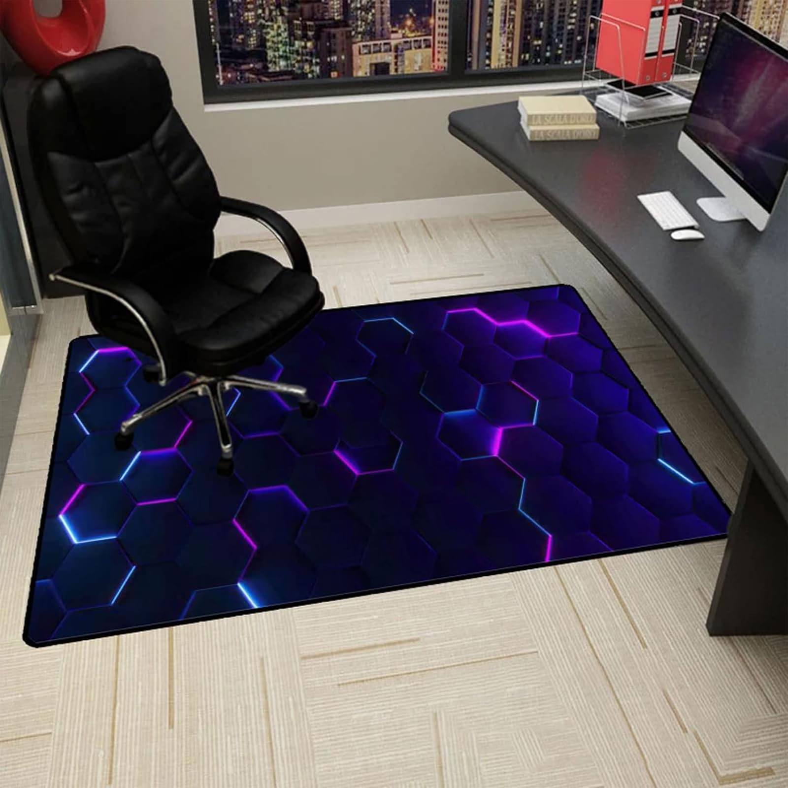 Tappeto Sedia Ufficio Protettore del Pavimento Tappeto Salvapavimento Antiscivolo Tappeto per Sedia con Ruote Tappetino Pavimenti per Parquet E Pavimenti Duri,C,140x200cm
