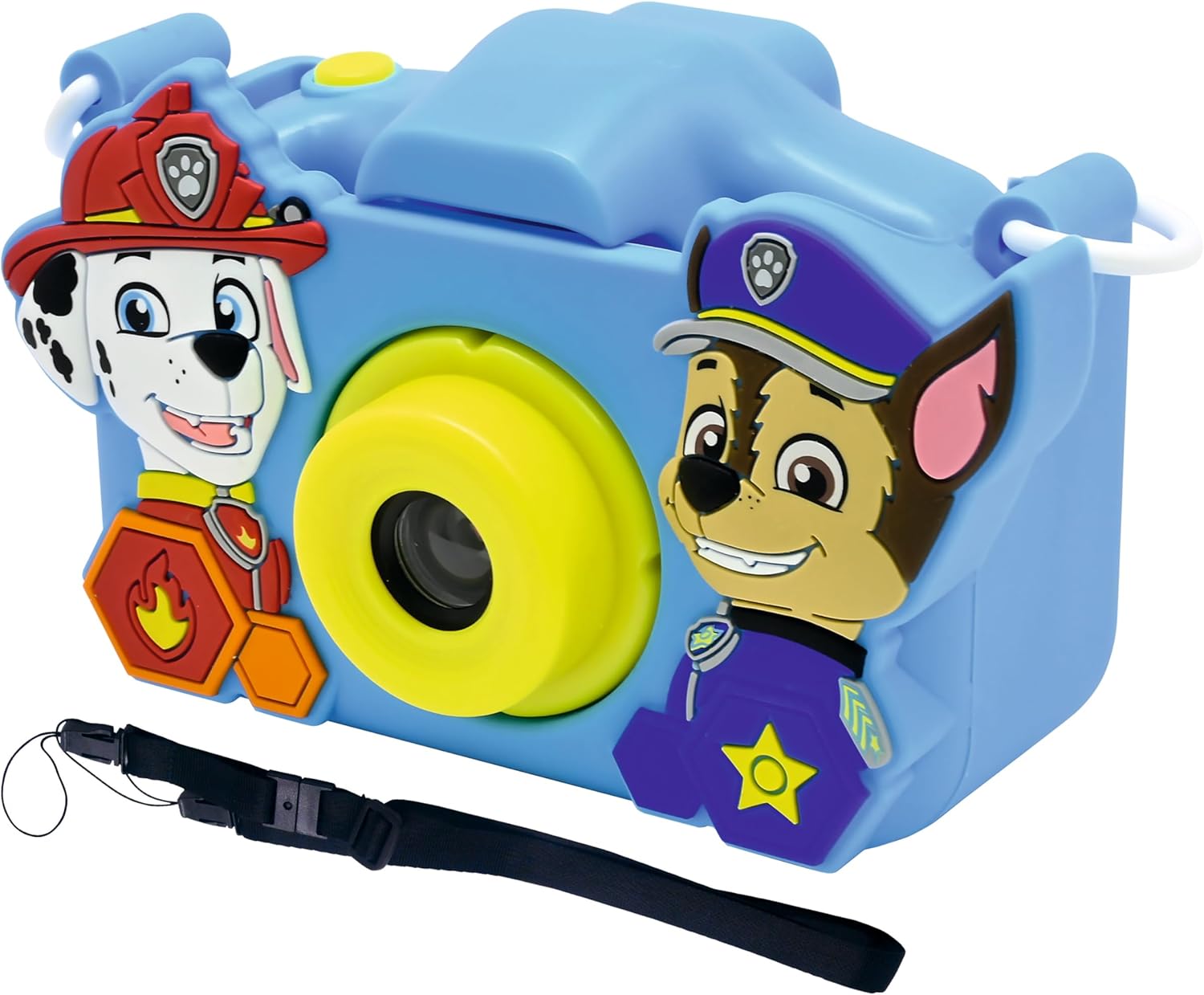 Lexibook DJ078PA Chase, Marshall, Paw Patrol, 4-in-1 camera for children with protection, video, MP3 and game functions, 15 frames to personalise your photos, 8 GB memory card included