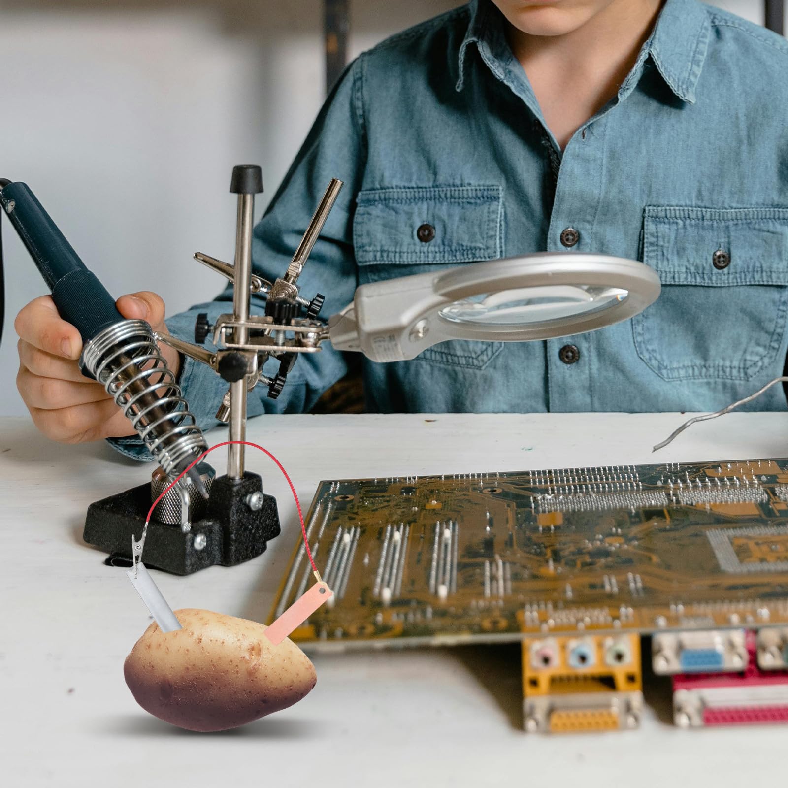 10 Pares de Electrodos de Cobre y Zinc para Experimentos Científicos, Láminas para Generación de Energía