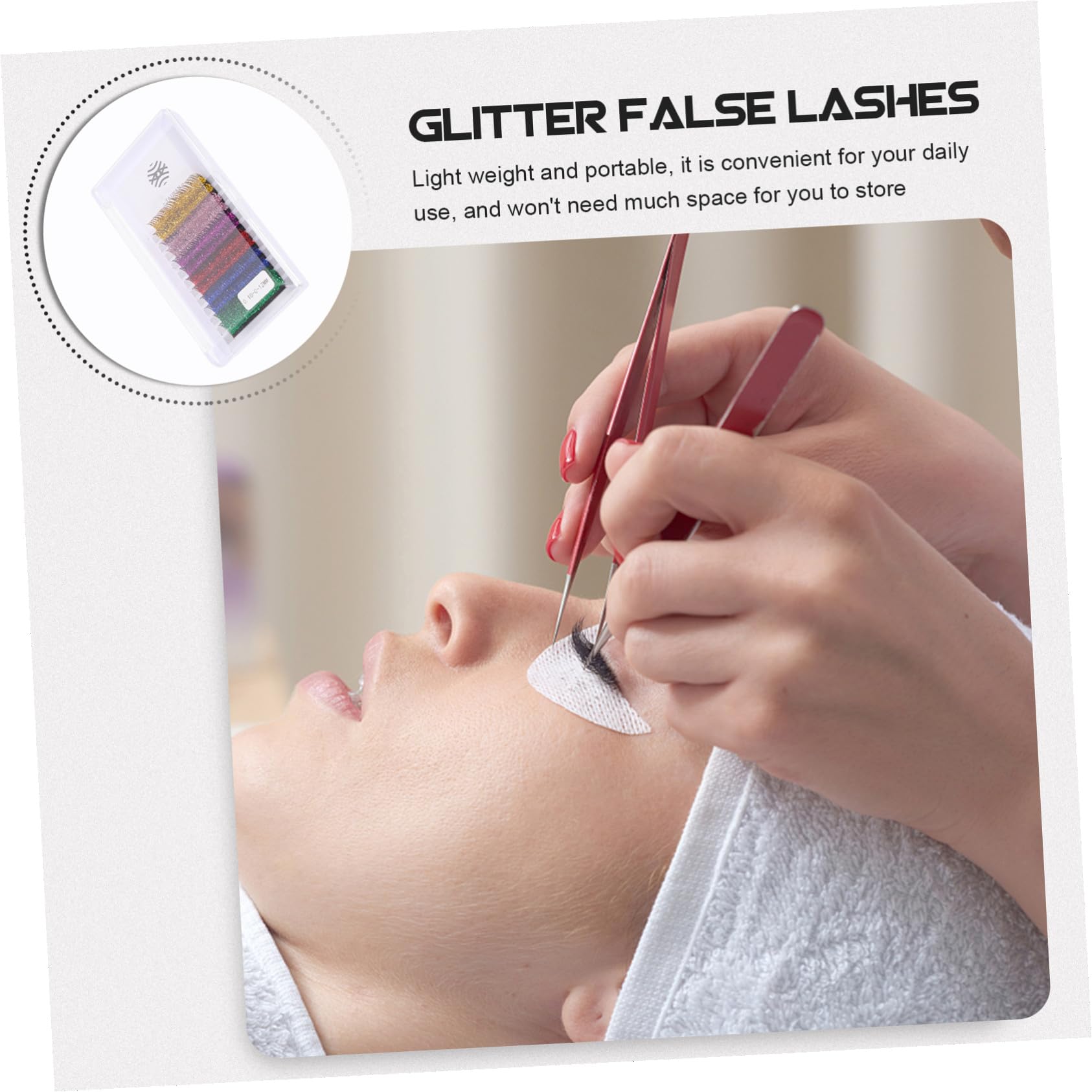 Baluue 18paia Lunghe Estensioni Di Ciglia Glitterate Colorate Da Ciglia Per Cosplay e Feste Sicure e Confortevoli Per Trucco e Spettacoli