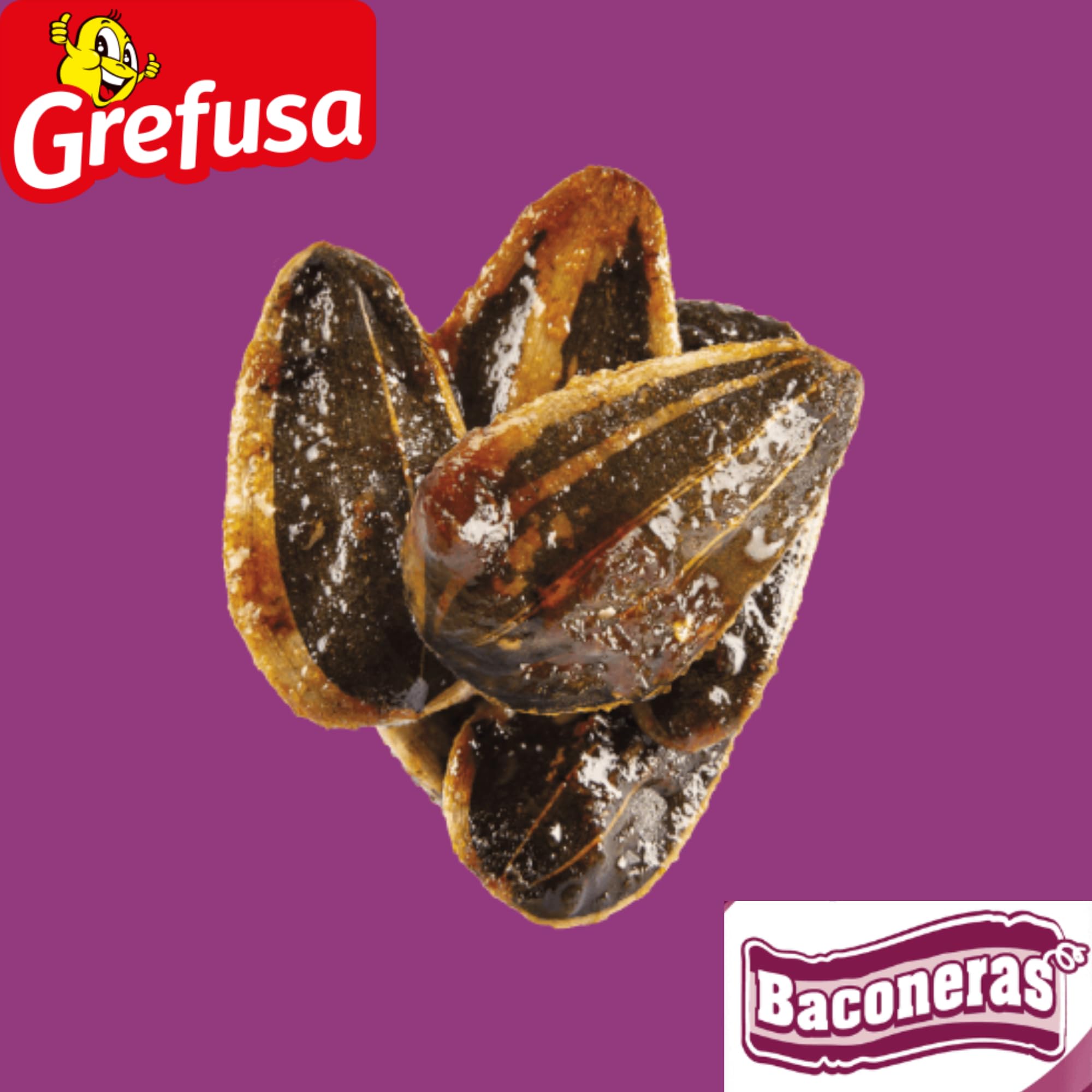 Grefusa Pipas G Baconeras 14 x 100 gramos Bolsas Pipas Sabor a Bacon