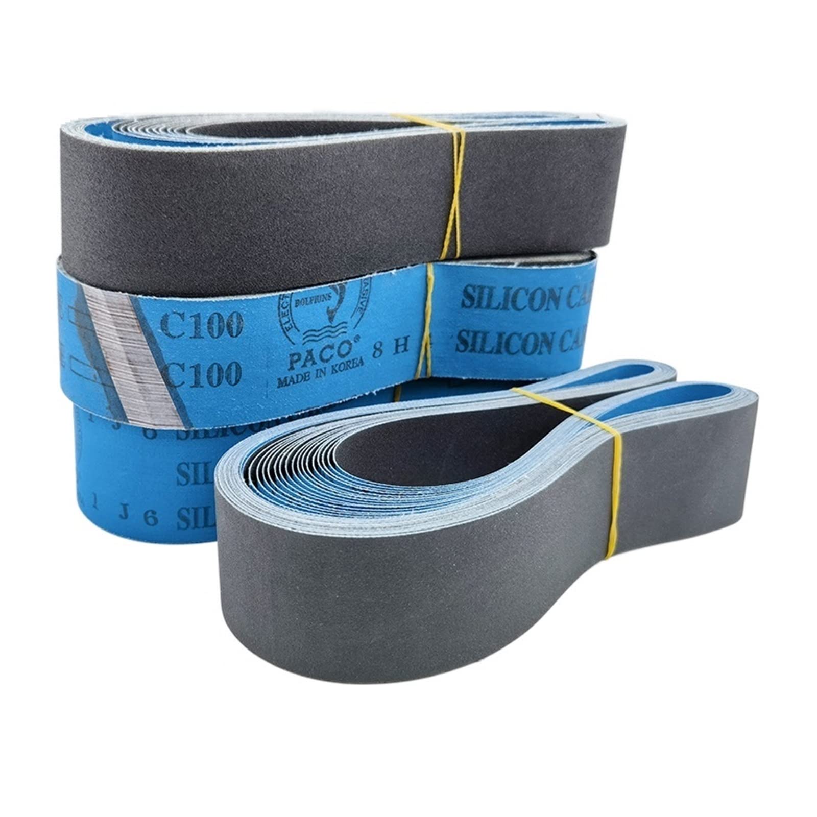 Bande de ponceuse pour bandes métal 915 grain 60 à 1000 carborundum bleu